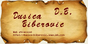 Dušica Biberović vizit kartica